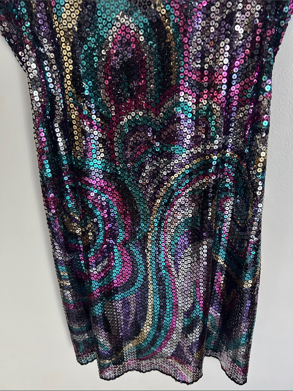 Intimately by Free People Iridescent Sequin Slip Mini Dress in Purple & Teal - Picture 7 of 11